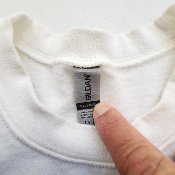 White Aftershock 2023 Crewneck Unisex Size Large White - Picture 5 of 6